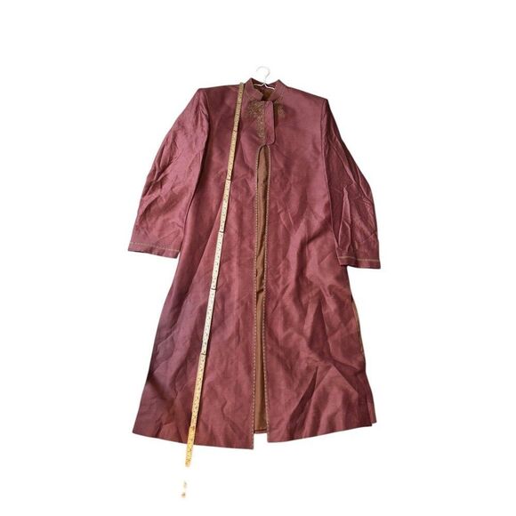Rod Mens Embroidered Sherwani Long L Coat 105 Size Rose Pink Formal Attire Dry C - Picture 8 of 11